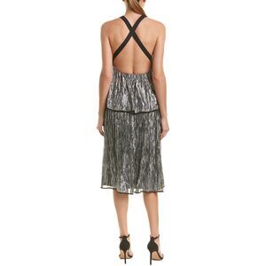NWT Jason Wu Size 2 Silk Blend Silver Sparkle Dress NYE $2995 Luxury Metallic